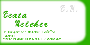 beata melcher business card